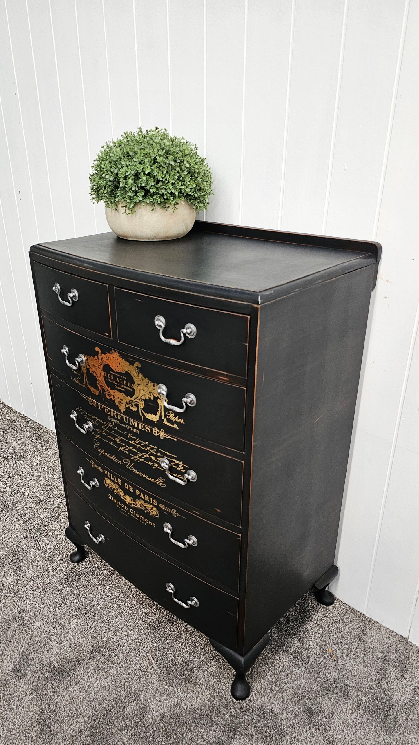 Distressed Black Tallboy